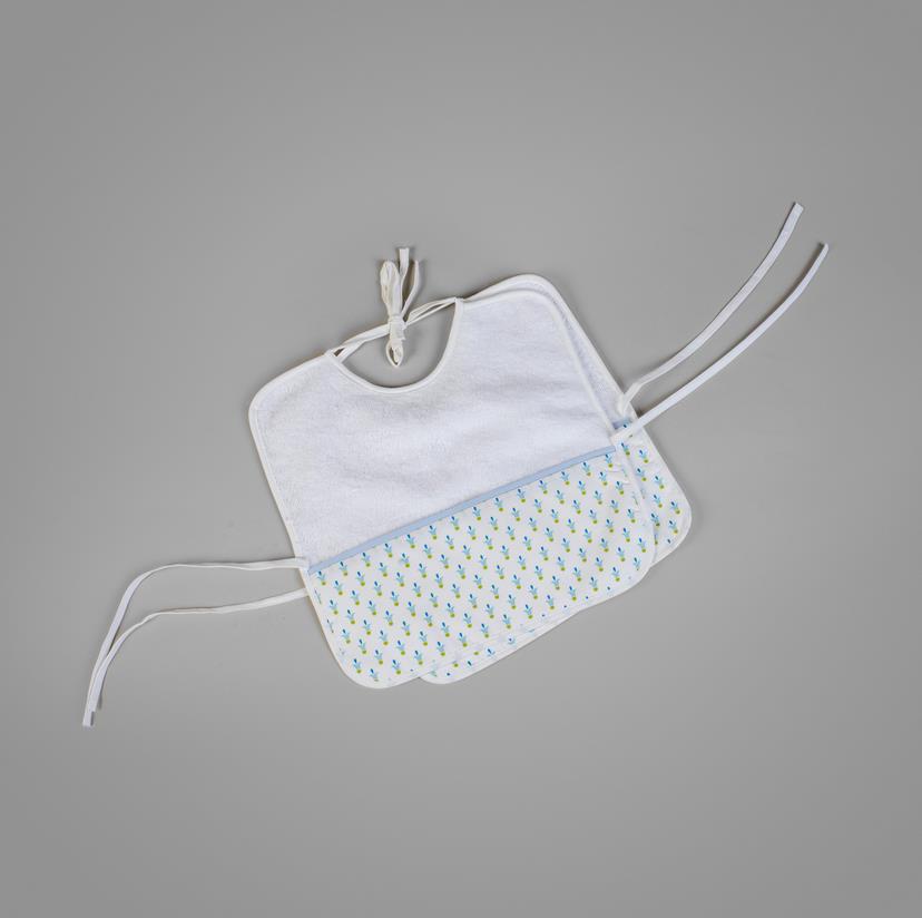 BABY BIBS (SET OF TWO) - Lotus / sky - Bibs