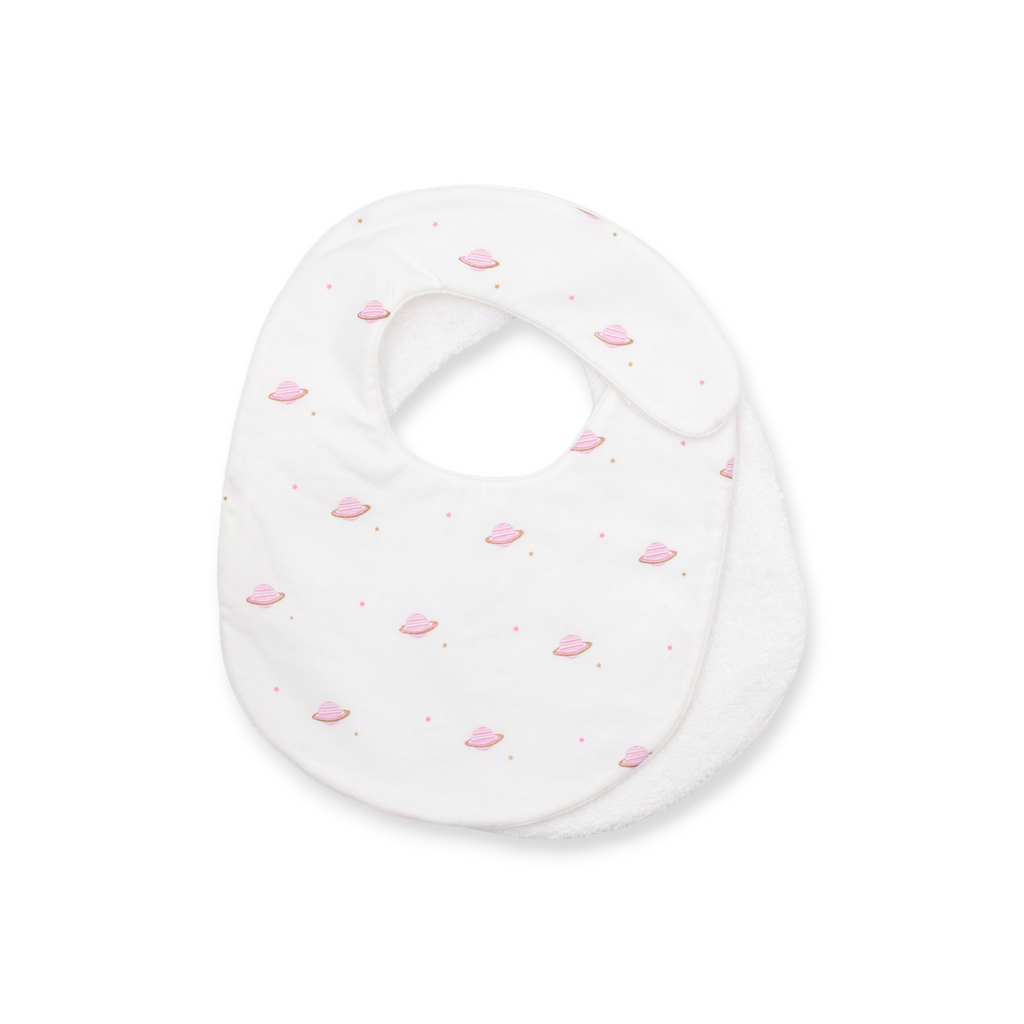 BABY BIBS SMALL (SET OF TWO) - Planets / pink - Bibs