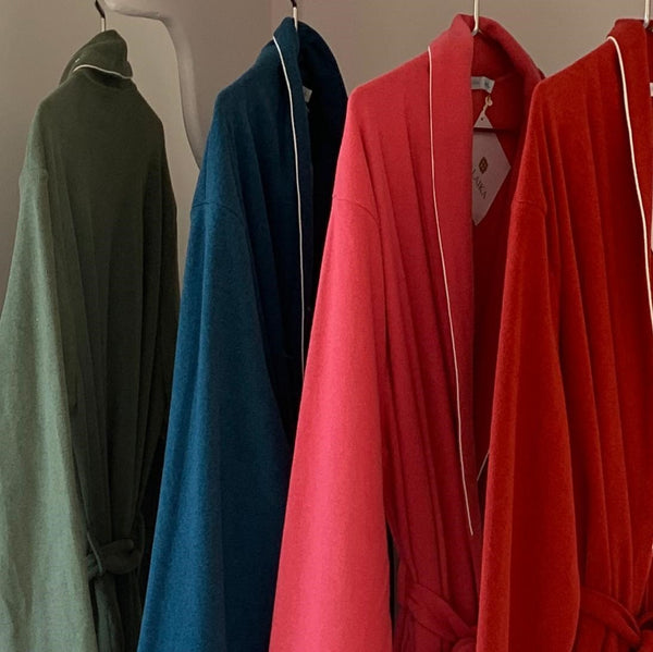 BRUSHED COTTON DRESSING GOWN - bath