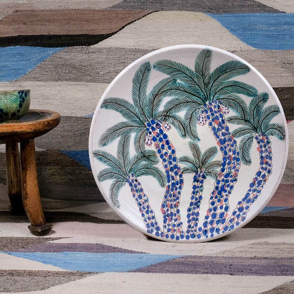 CLUSTER OF PALMS PLATTER - pottery