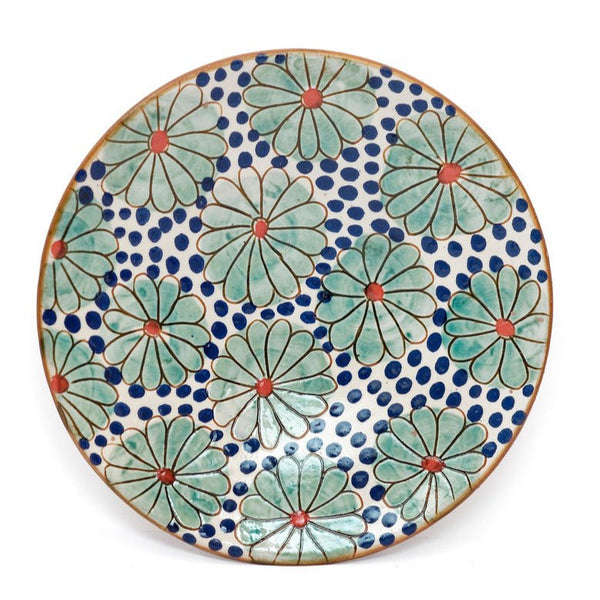 DOTTY DAISY DINNER PLATE - pottery