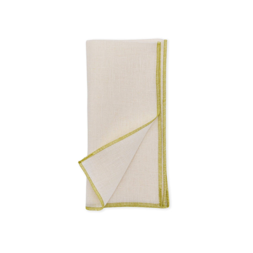 MARWA LINEN CONTRAST EDGE NAPKINS - apple - Napkin
