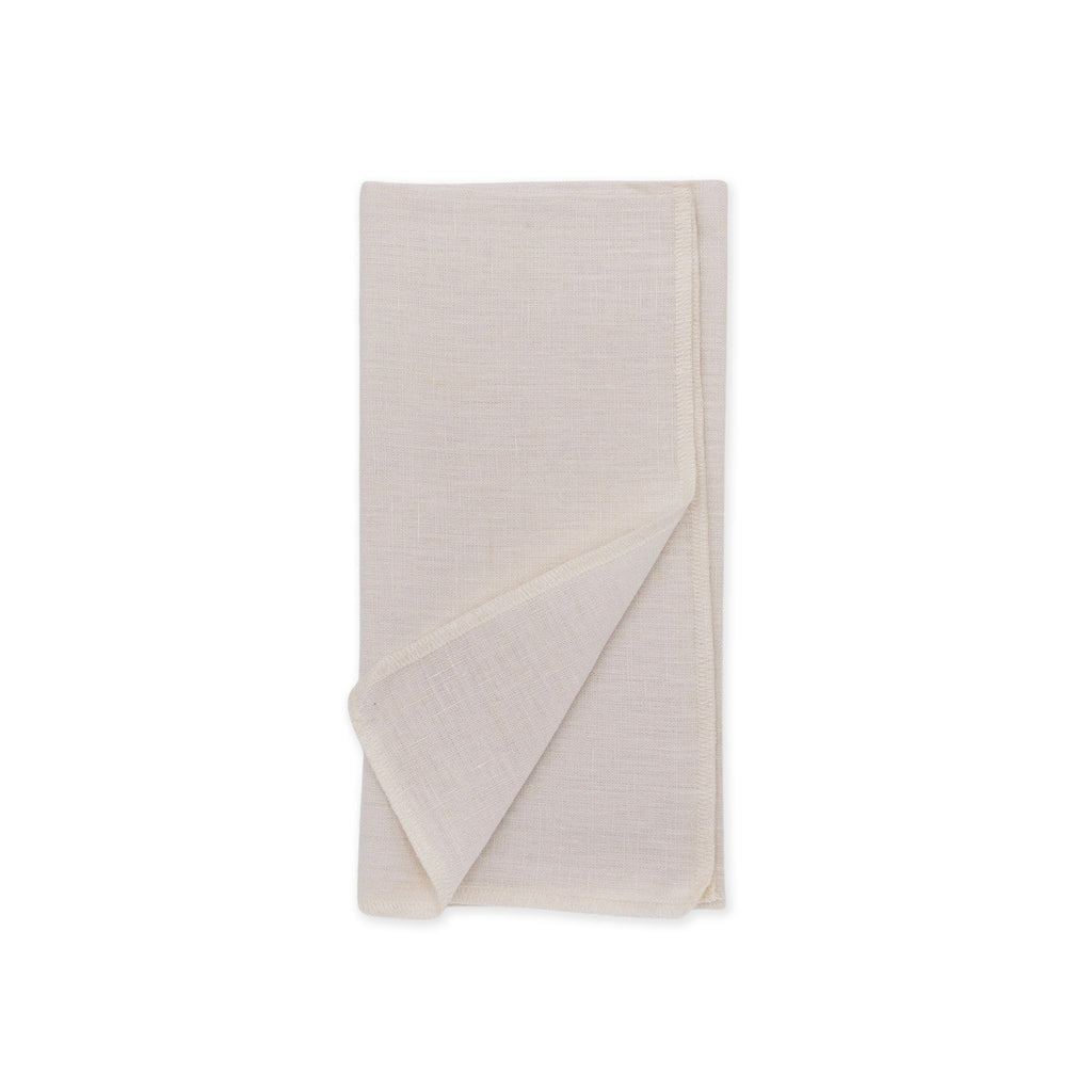 MARWA LINEN CONTRAST EDGE NAPKINS - ecru - Napkin