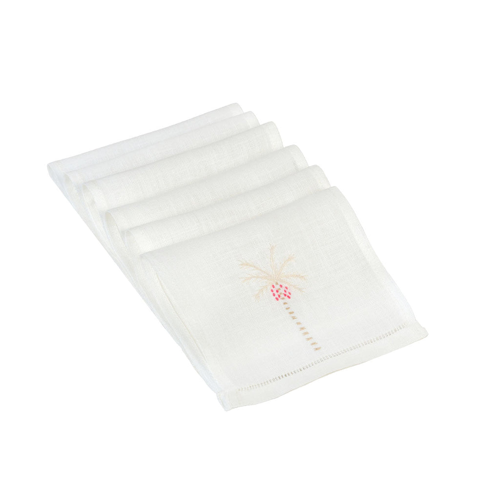 PALM TREE COCKTAIL NAPKINS (Set of 6) - beige - Napkin