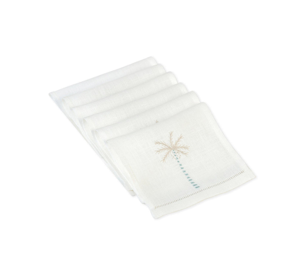 PALM TREE COCKTAIL NAPKINS (Set of 6) - teal - Napkin