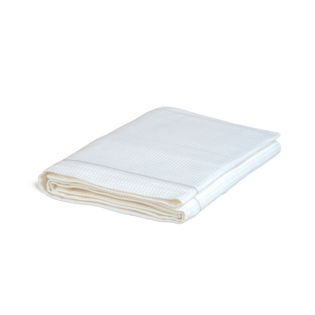 PIPED SUMMER BLANKET - 170cm x 235cm / white - grey - Blanket