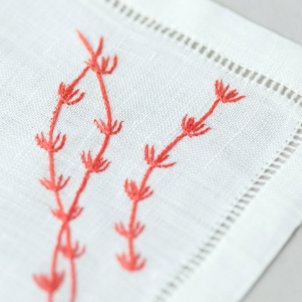 SEAWEED LINEN COCKTAIL NAPKINS (Set of 6) - Seaweed - Napkin