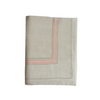 SHASHIKO LINEN TABLECLOTH - taupe / coral - Tablecloth