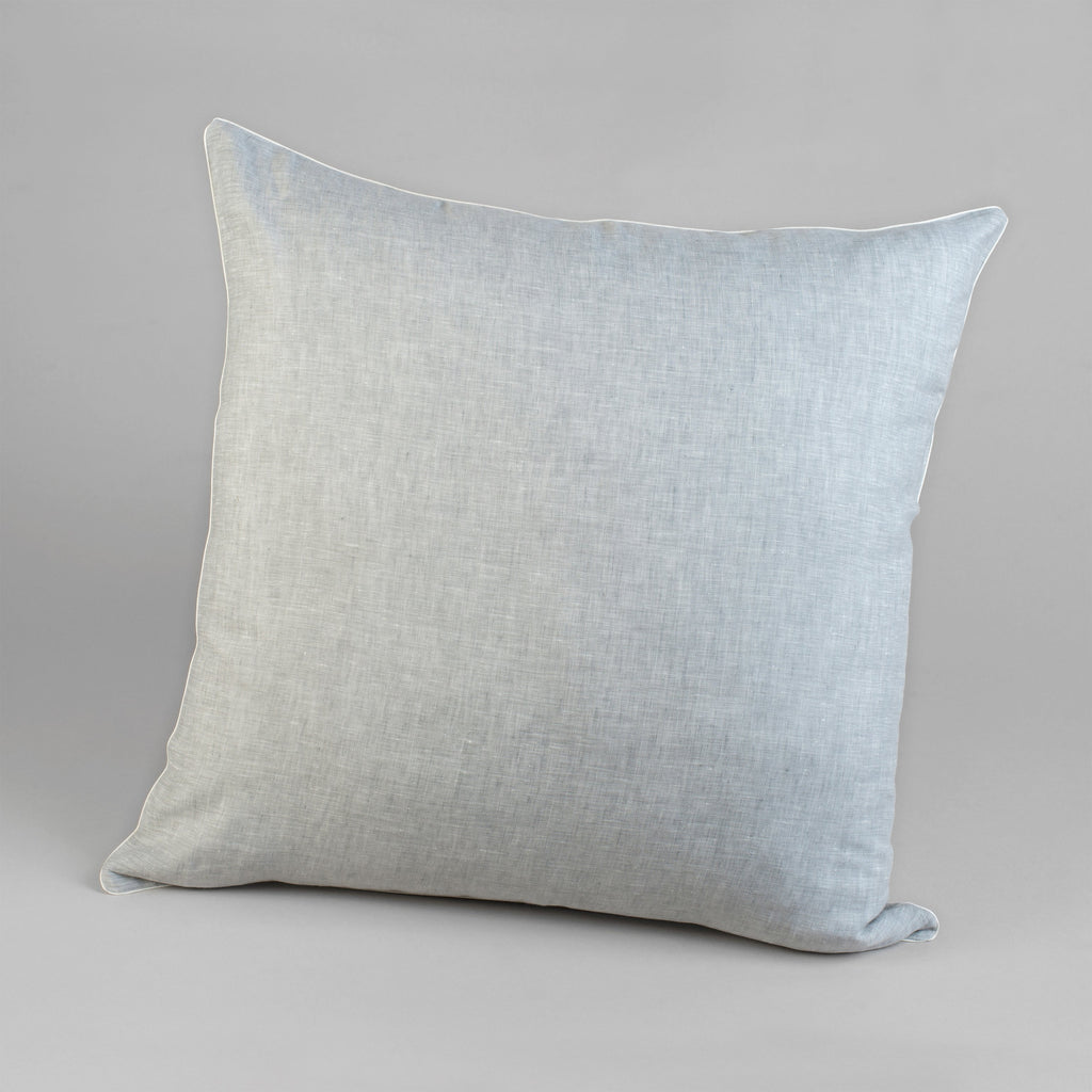 COTTON-PIPED LINEN CUSHION COVER (SET OF TWO)