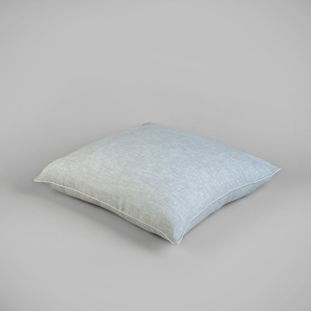 COTTON-PIPED LINEN CUSHION COVER (SET OF TWO)