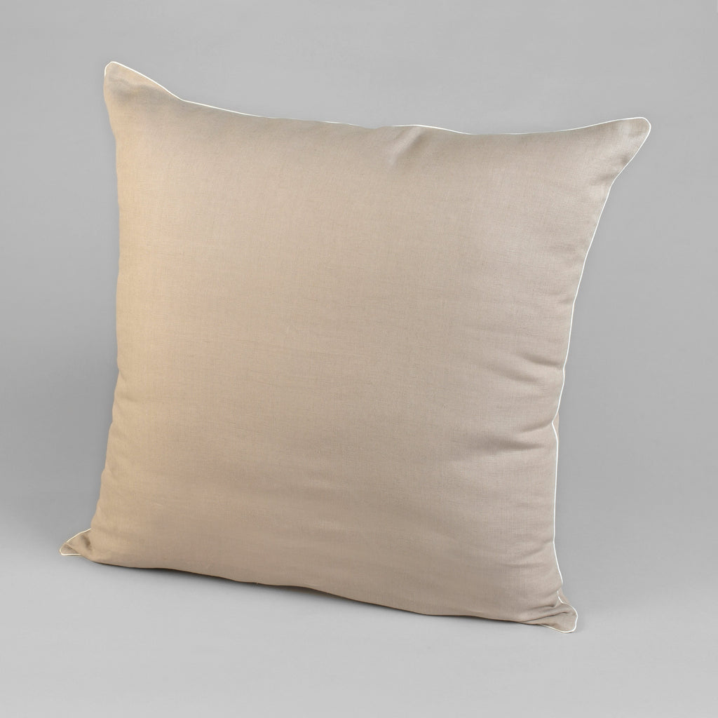 COTTON-PIPED LINEN CUSHION COVER (SET OF TWO)