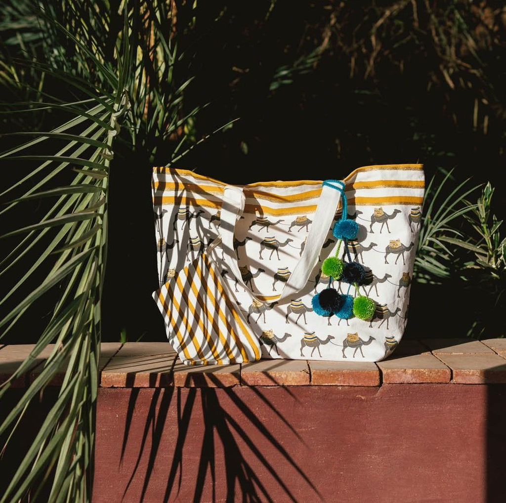 CAMEL BEACH BAG