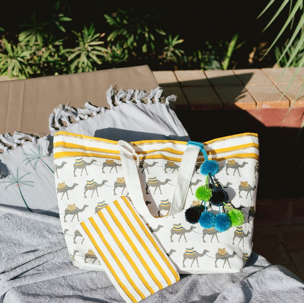 CAMEL BEACH BAG